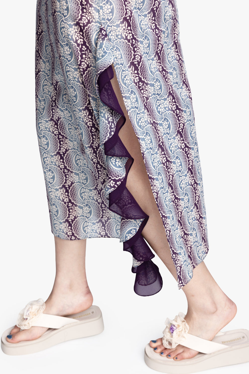 Ombre Ribbons Cotton Ruffle Dress - Anna Sui Sale