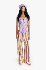 Plaid Blossom Top Apron - Anna Sui Online