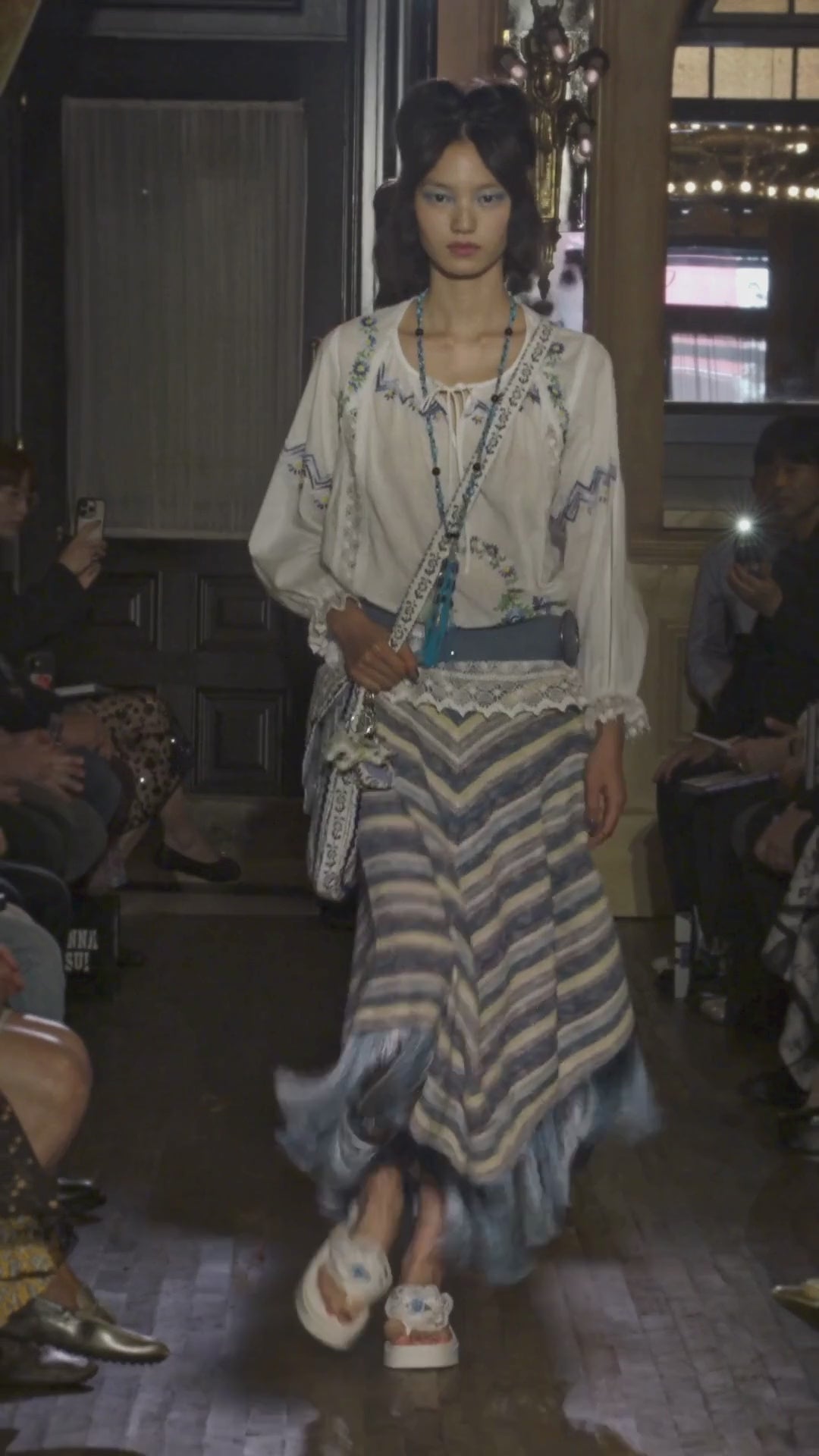 Serape Knit Fringe Skirt - Anna Sui Outlet
