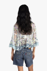 Lady Chatterley's Lace V-Neck Top - Anna Sui US