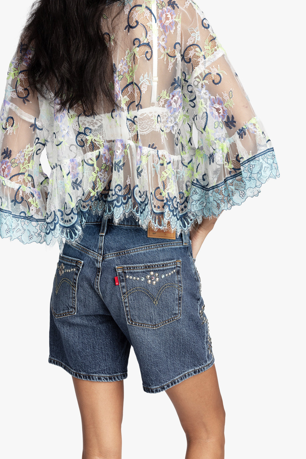 Lady Chatterley's Lace V-Neck Top - Anna Sui US