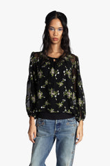 Bluebell Embroidered Chiffon Blouse - Anna Sui Discount
