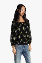 Bluebell Embroidered Chiffon Blouse - Anna Sui Discount