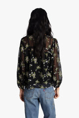 Bluebell Embroidered Chiffon Blouse - Anna Sui Discount