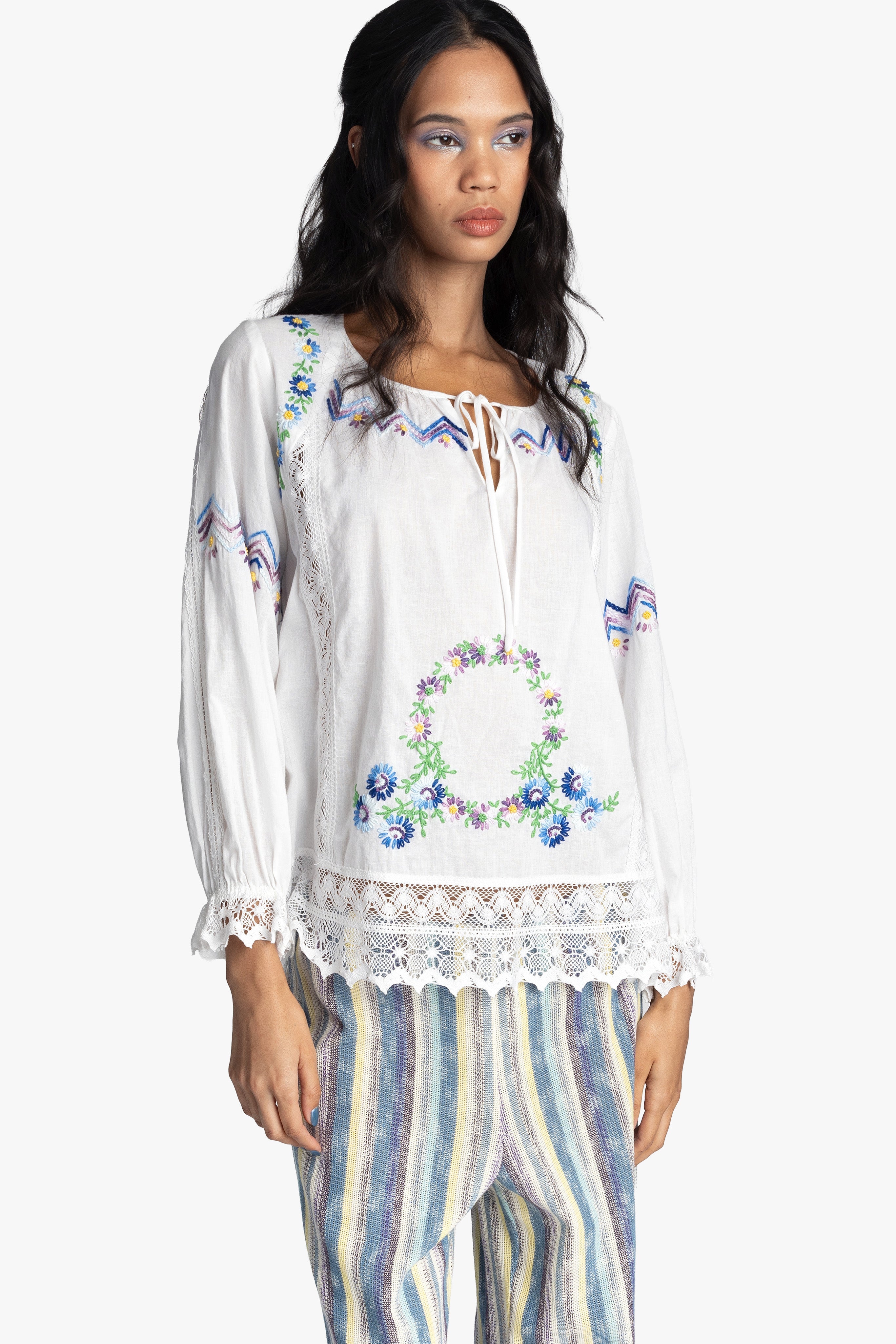 Morning Glory Embroidery Blouse - Anna Sui Outlet