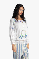Morning Glory Embroidery Blouse - Anna Sui Outlet