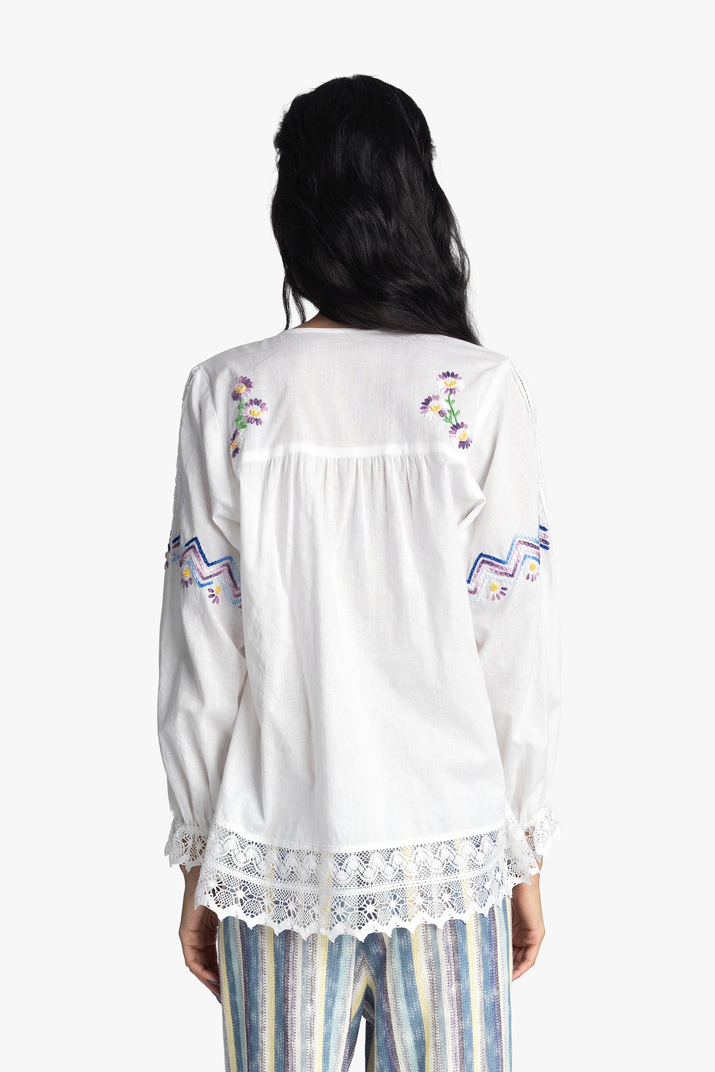 Morning Glory Embroidery Blouse - Anna Sui Outlet