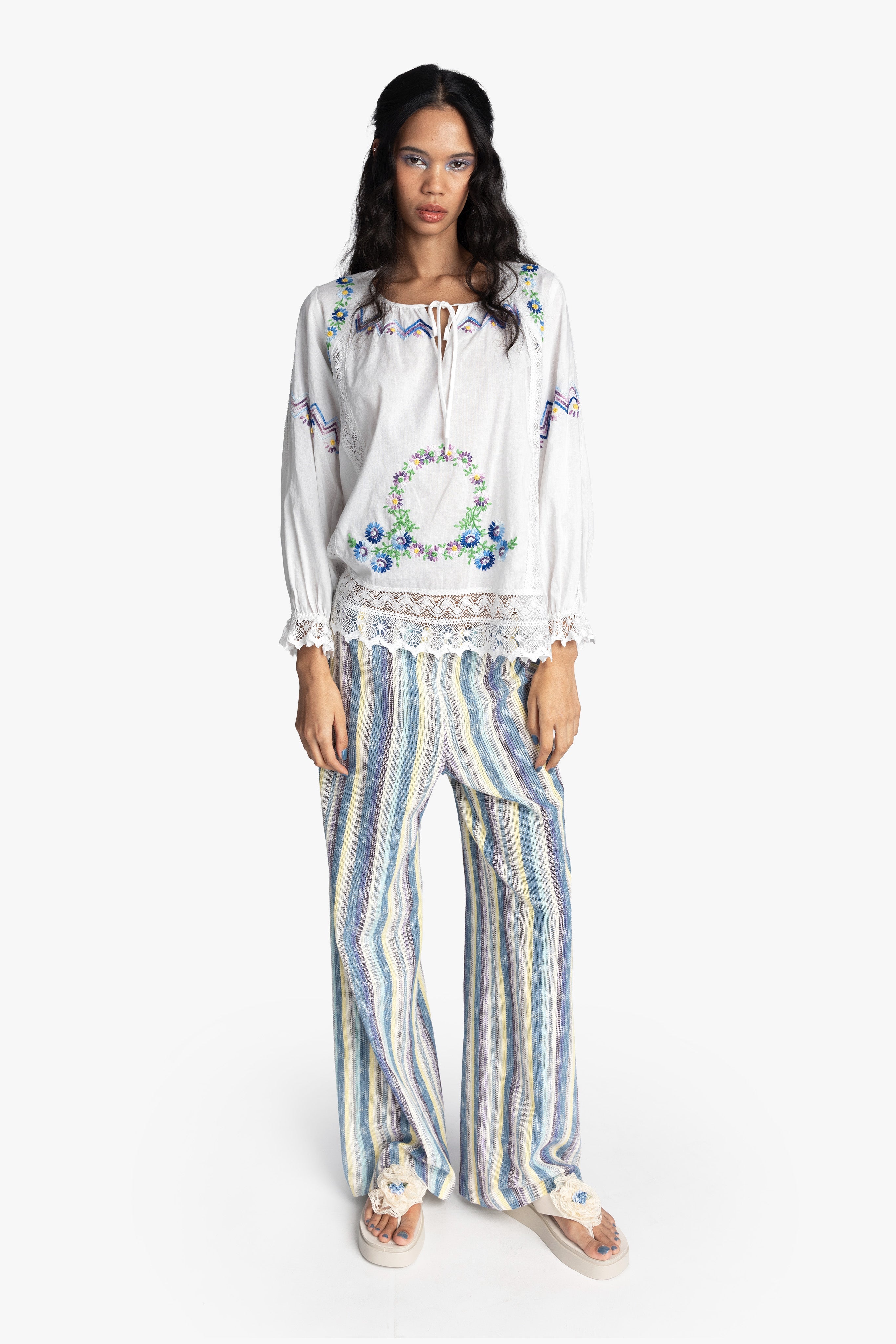 Morning Glory Embroidery Blouse - Anna Sui Outlet