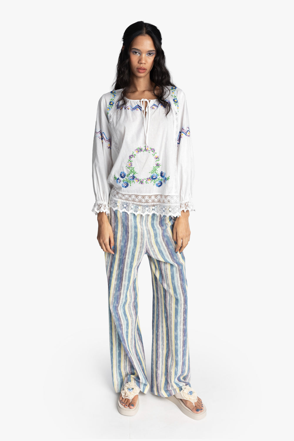 Morning Glory Embroidery Blouse - Anna Sui Outlet