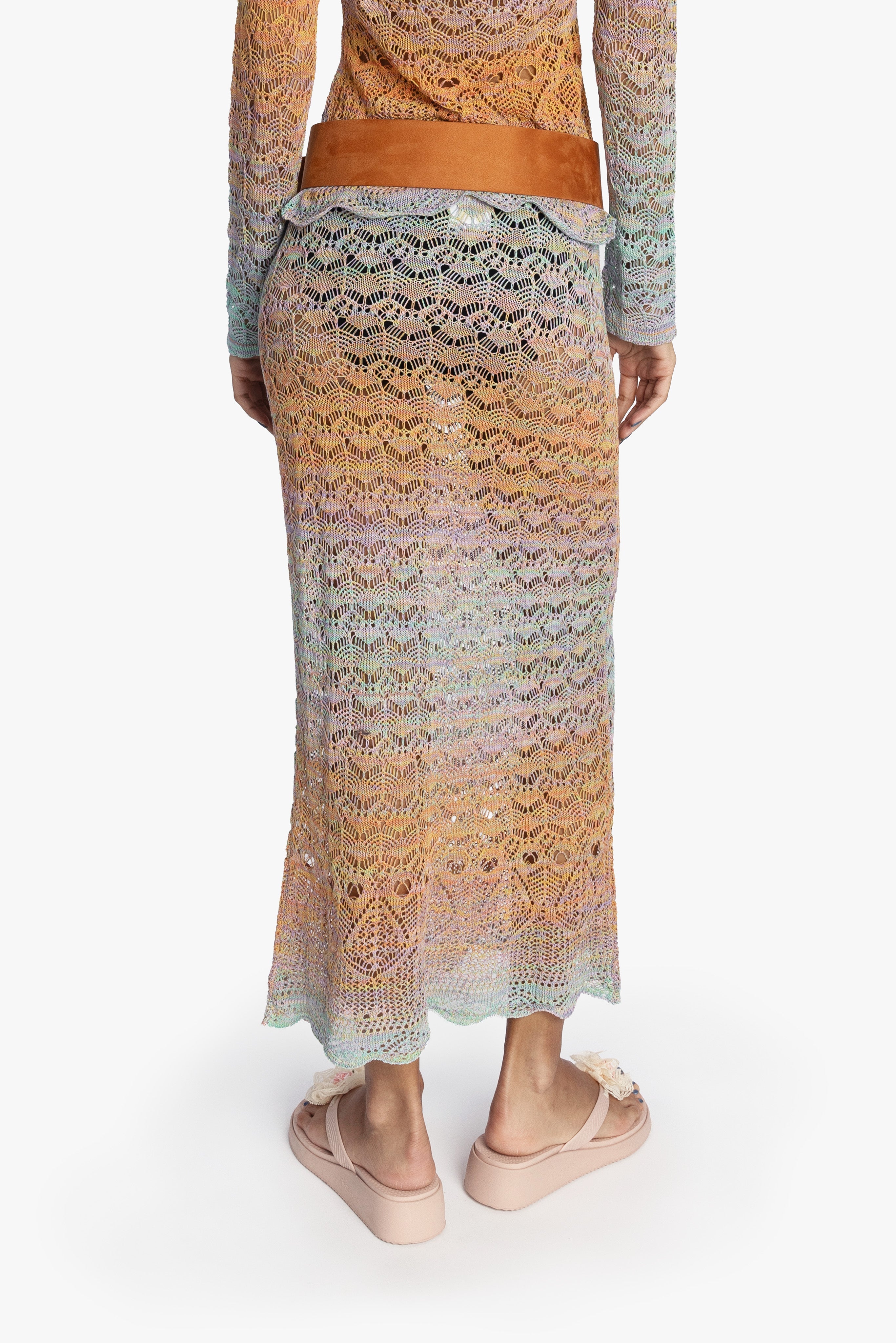 Ombre Space Dye Crochet Skirt - Sunset - Anna Sui Discount