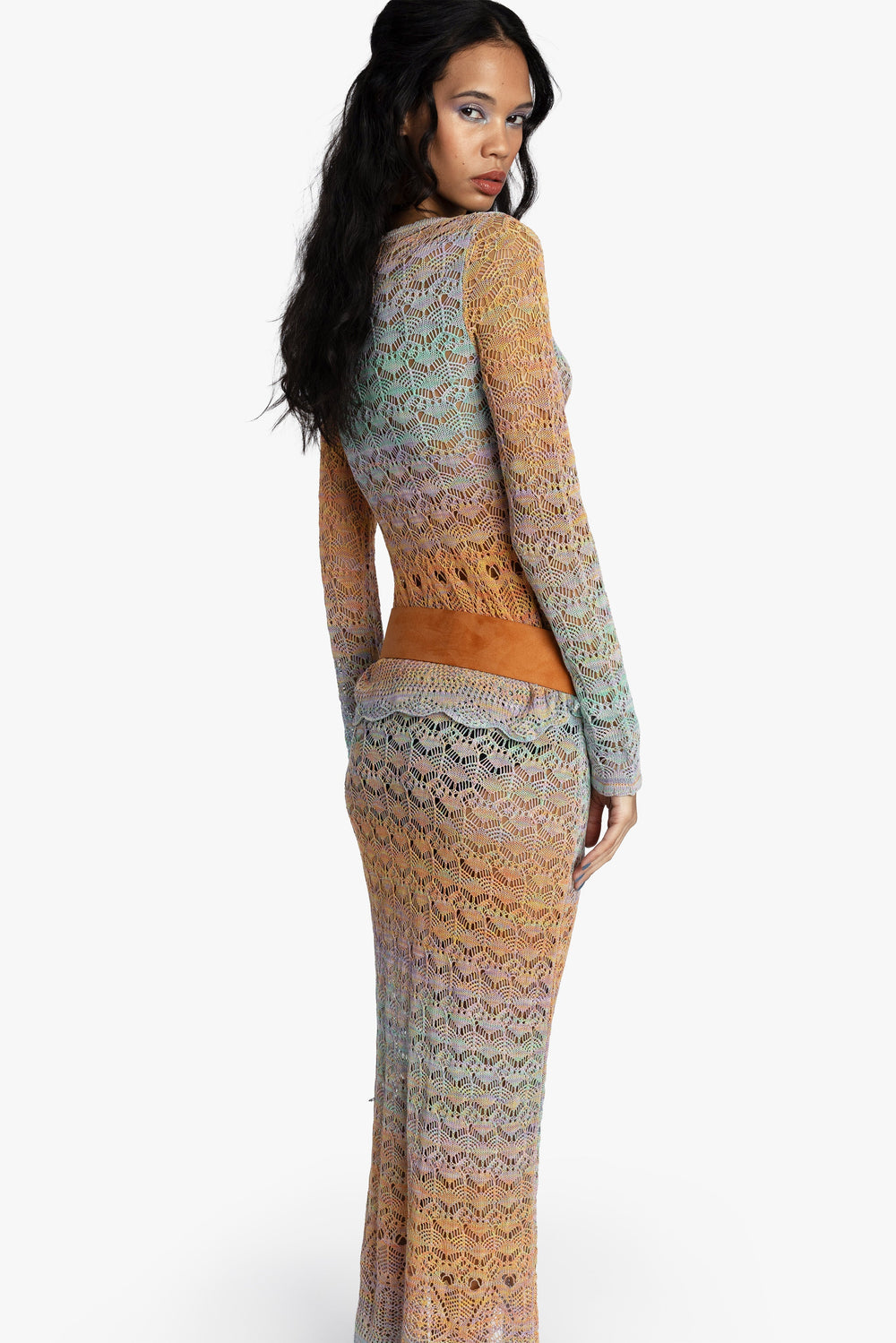 Ombre Space Dye Crochet Skirt - Sunset - Anna Sui Discount