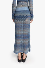 Ombre Space Dye Crochet Skirt - Twilight - Anna Sui Online