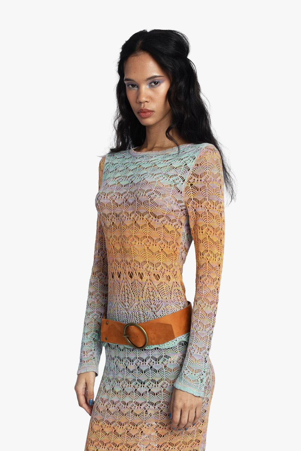 Ombre Space Dye Crochet Top - Sunset - Anna Sui Sale