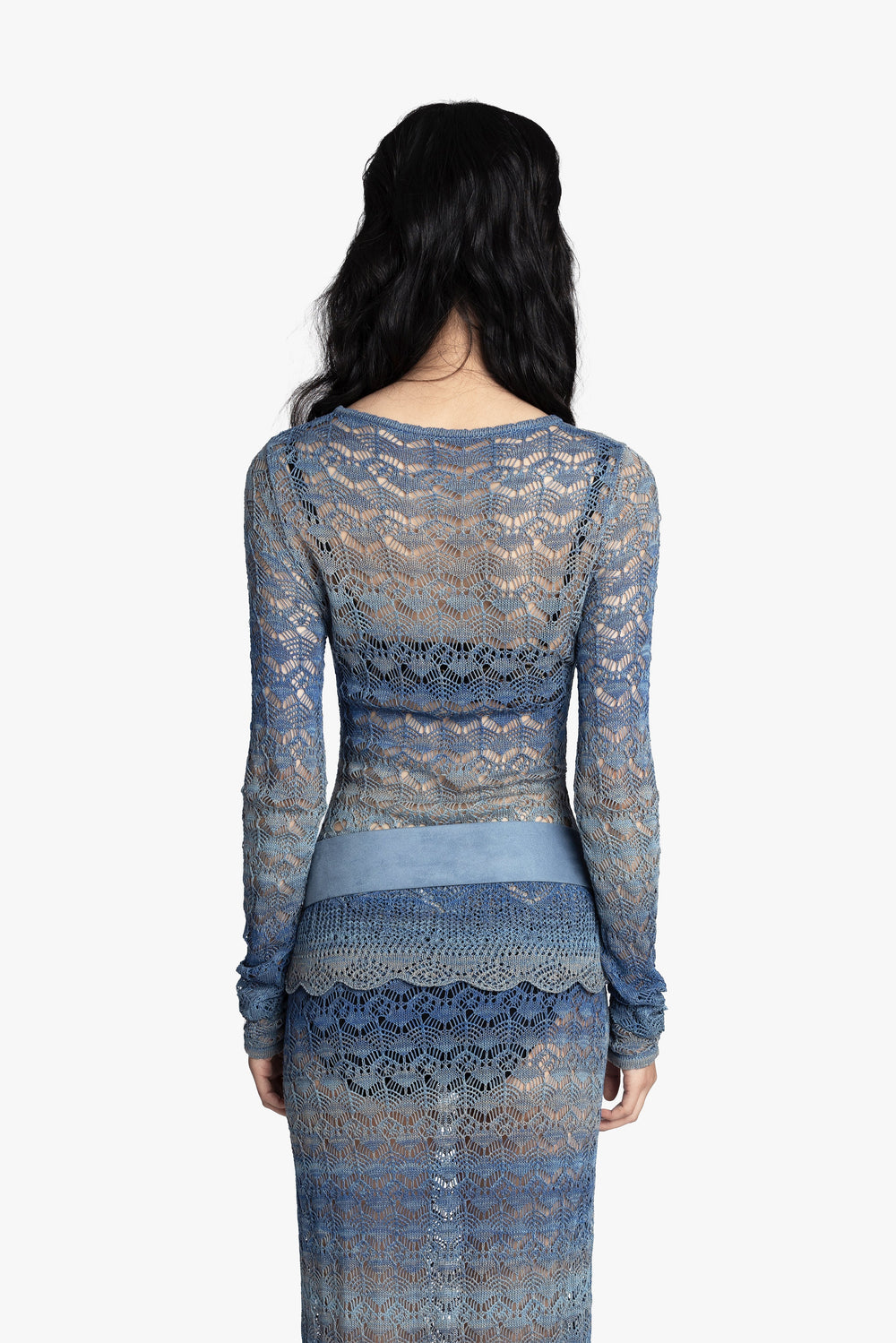 Ombre Space Dye Crochet Top - Twilight - Anna Sui US