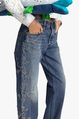 Studded Denim Jeans - Anna Sui US