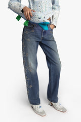 Studded Denim Jeans - Anna Sui US
