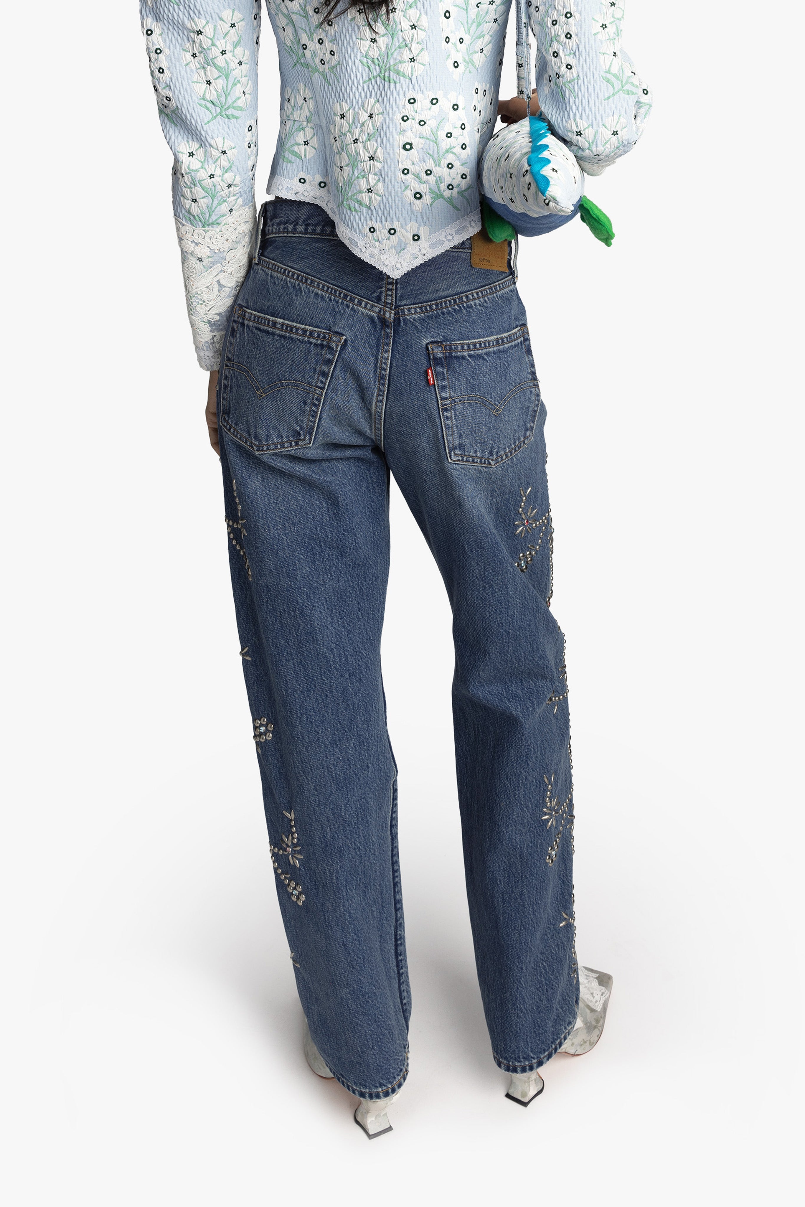 Studded Denim Jeans - Anna Sui US