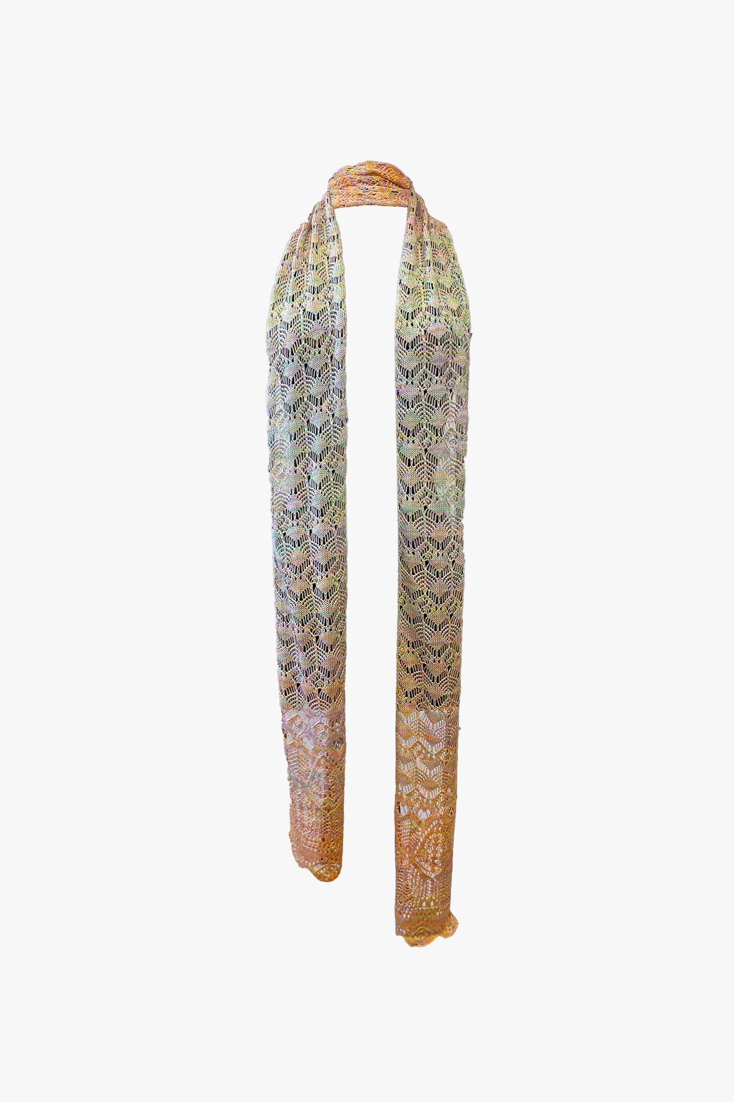 Ombre Space Dye Crochet Scarf - Sunset - Anna Sui Outlet