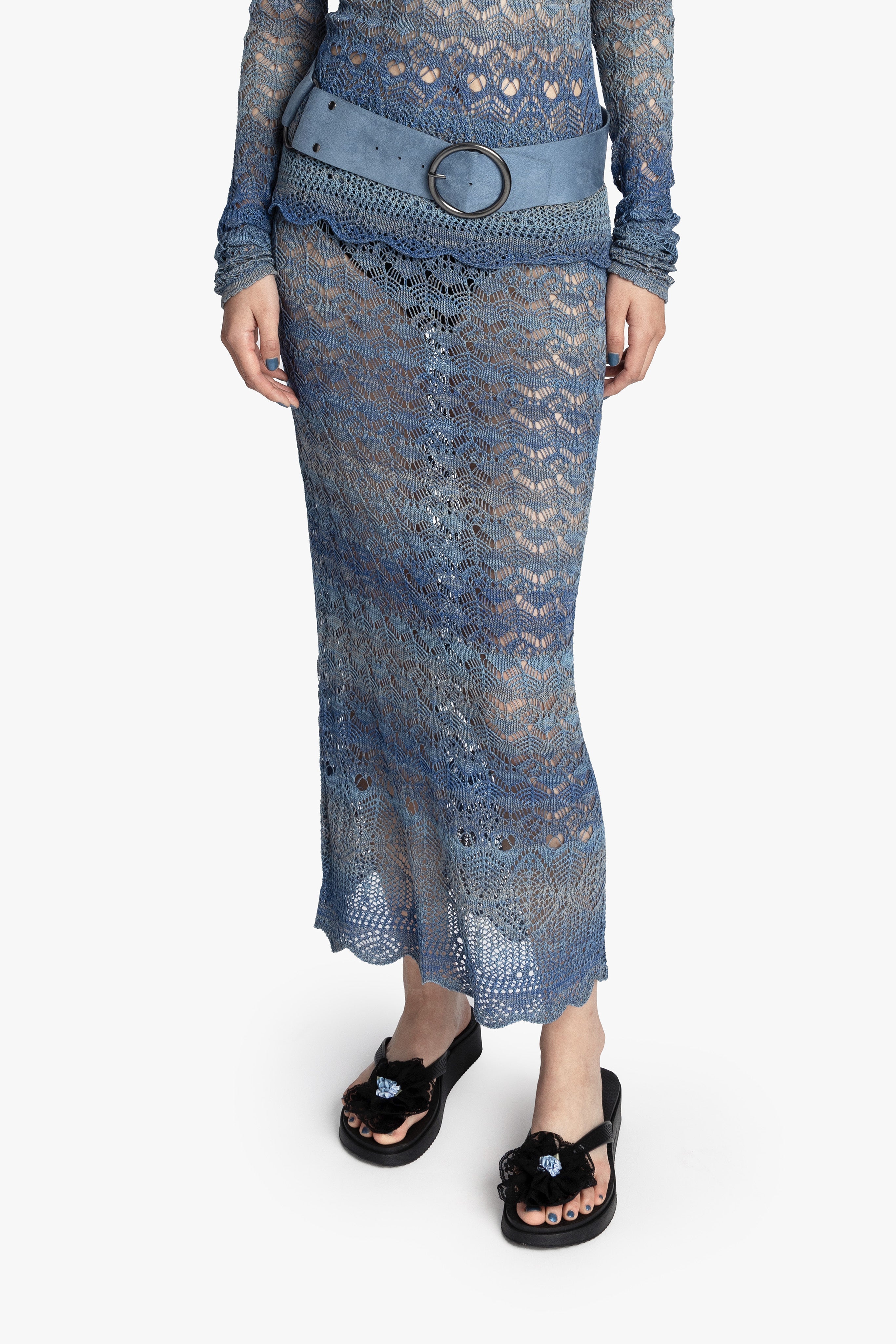 Suede Belt - Denim - Anna Sui Discount