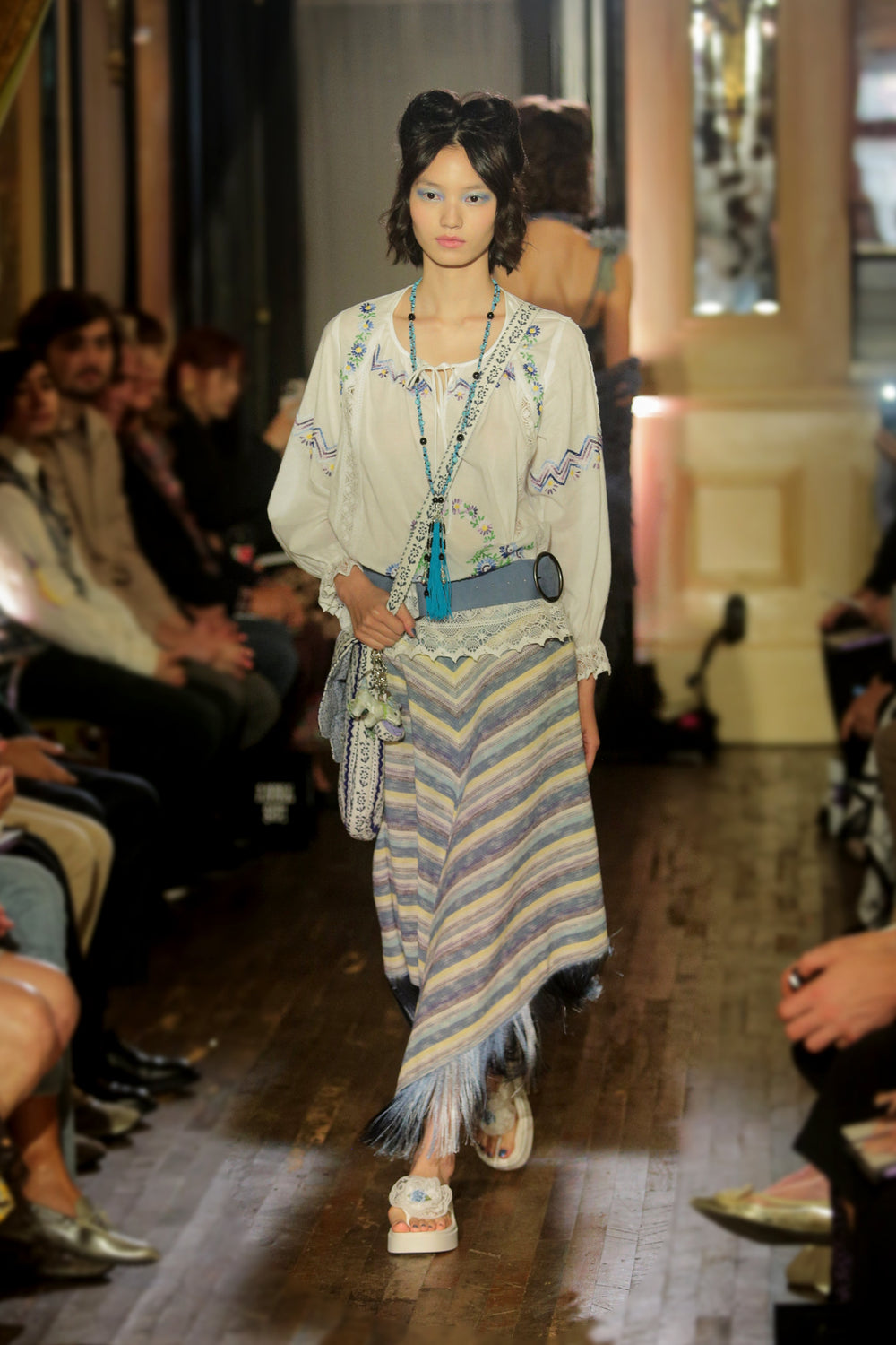 Suede Belt - Denim - Anna Sui Discount