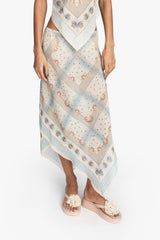 Heritage Scarf Print Chiffon Skirt - Anna Sui Discount