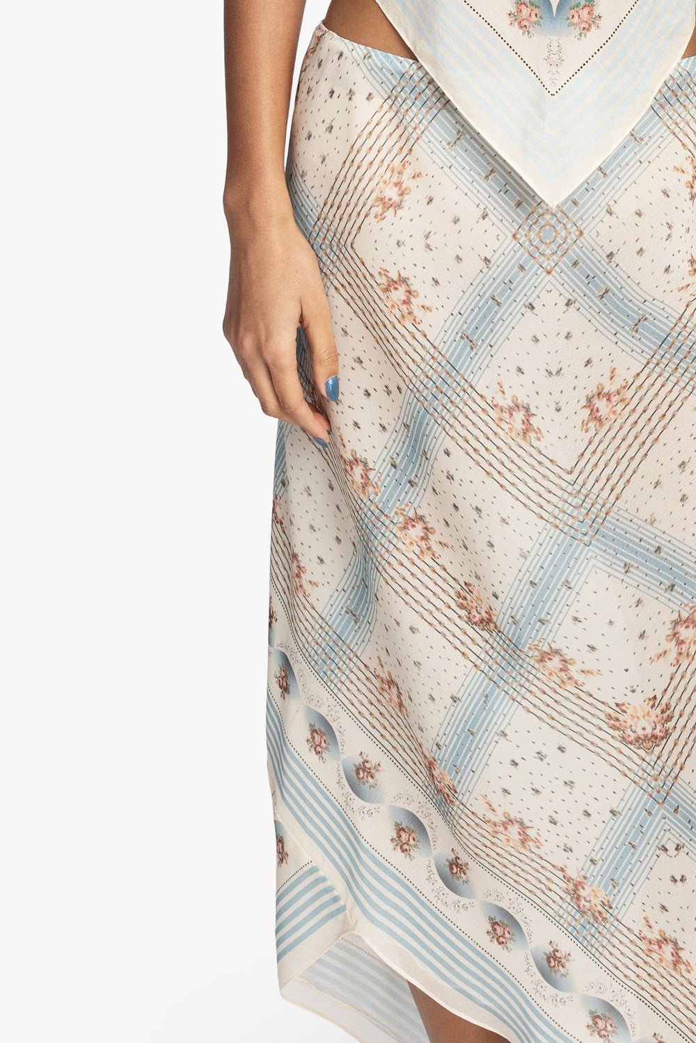 Heritage Scarf Print Chiffon Skirt - Anna Sui Discount