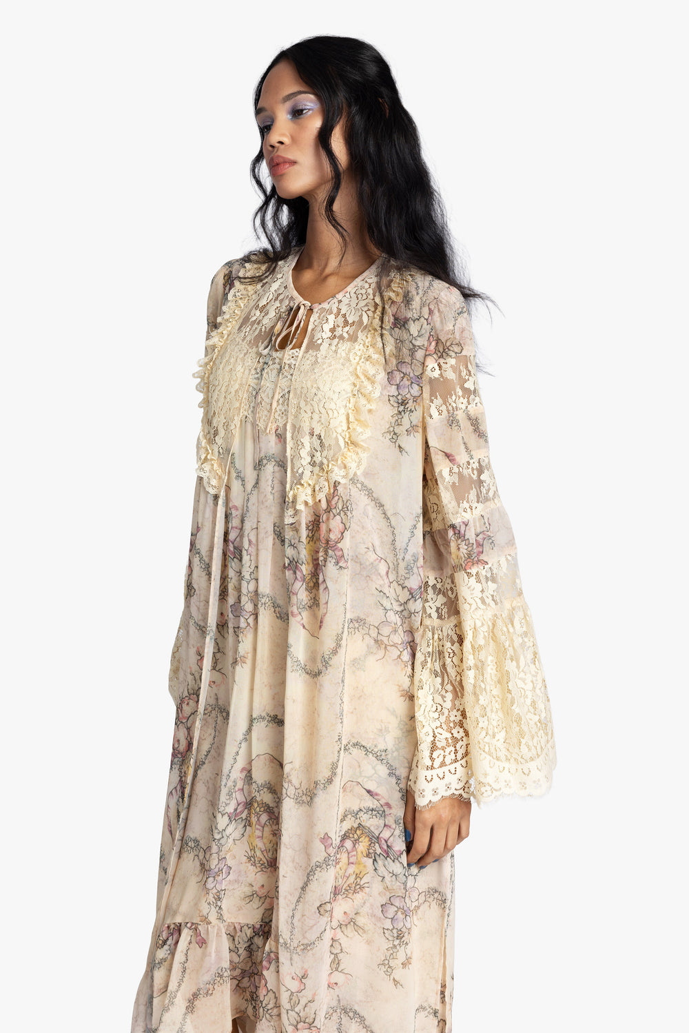 Spirit Bloom Chiffon Peignoir - Anna Sui Outlet