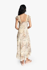 Spirit Bloom Chiffon Ruffle Dress - Anna Sui Online