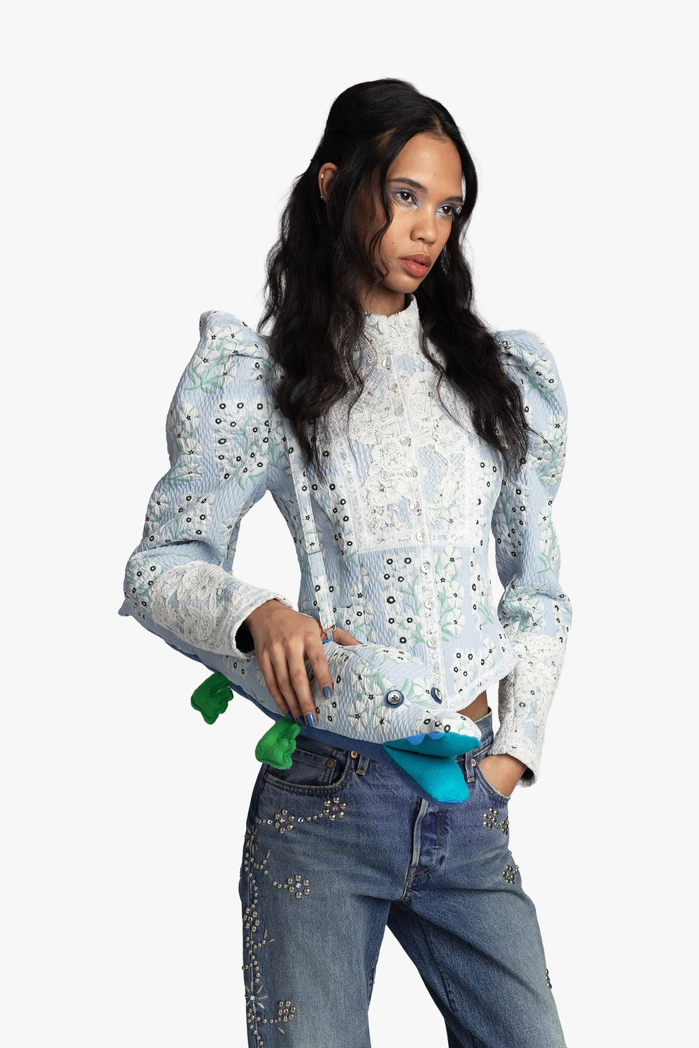 Morning Glory Brocade Victorian Jacket - Anna Sui Sale