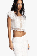 Cottage Rose Lace Top - Anna Sui Sale