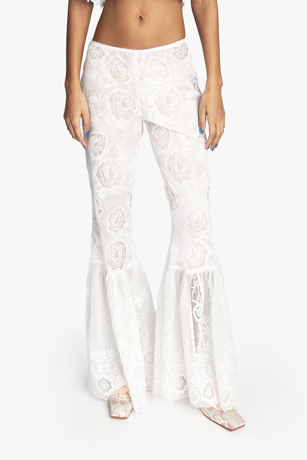 Cottage Rose Lace Pants - Anna Sui US