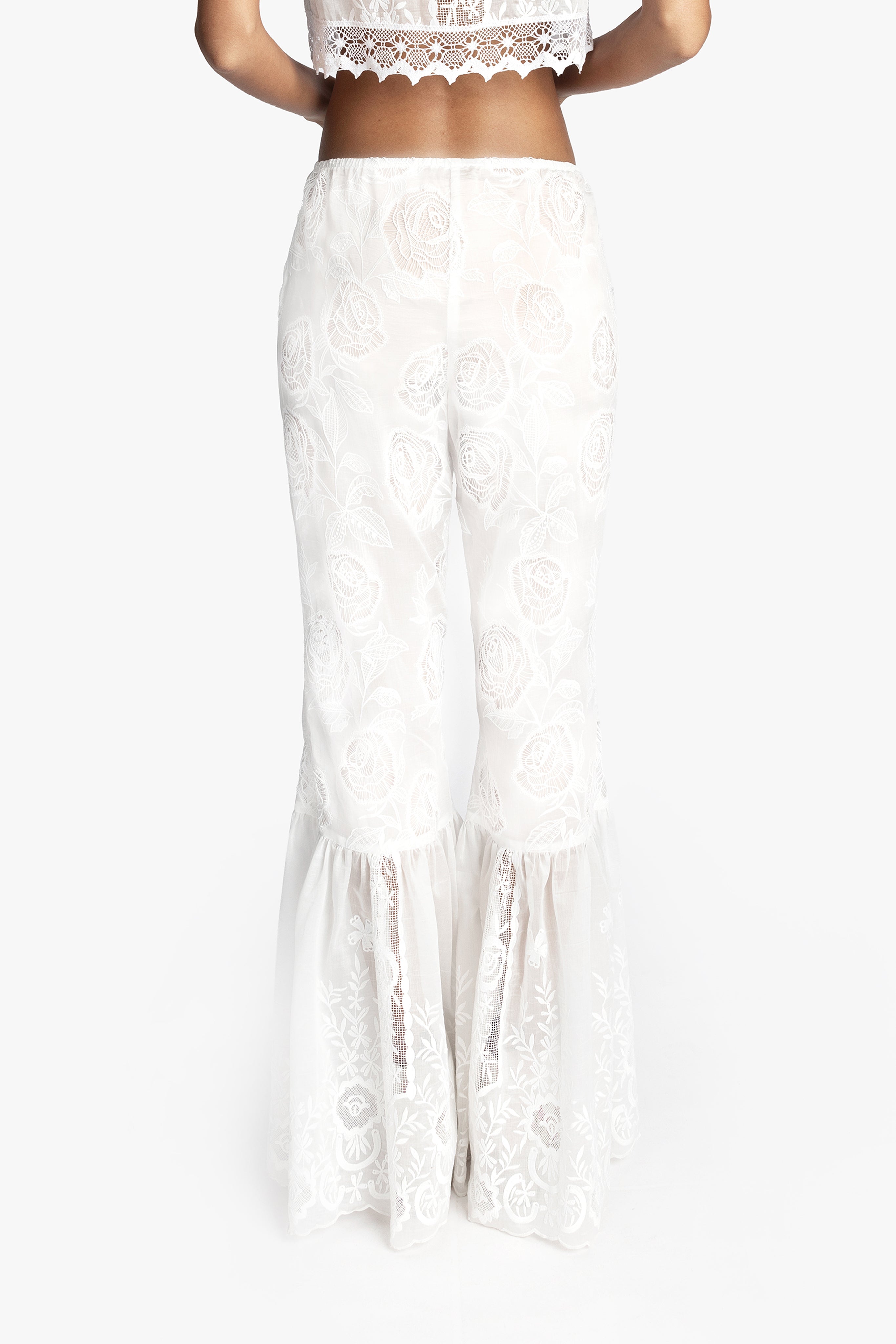 Cottage Rose Lace Pants - Anna Sui US