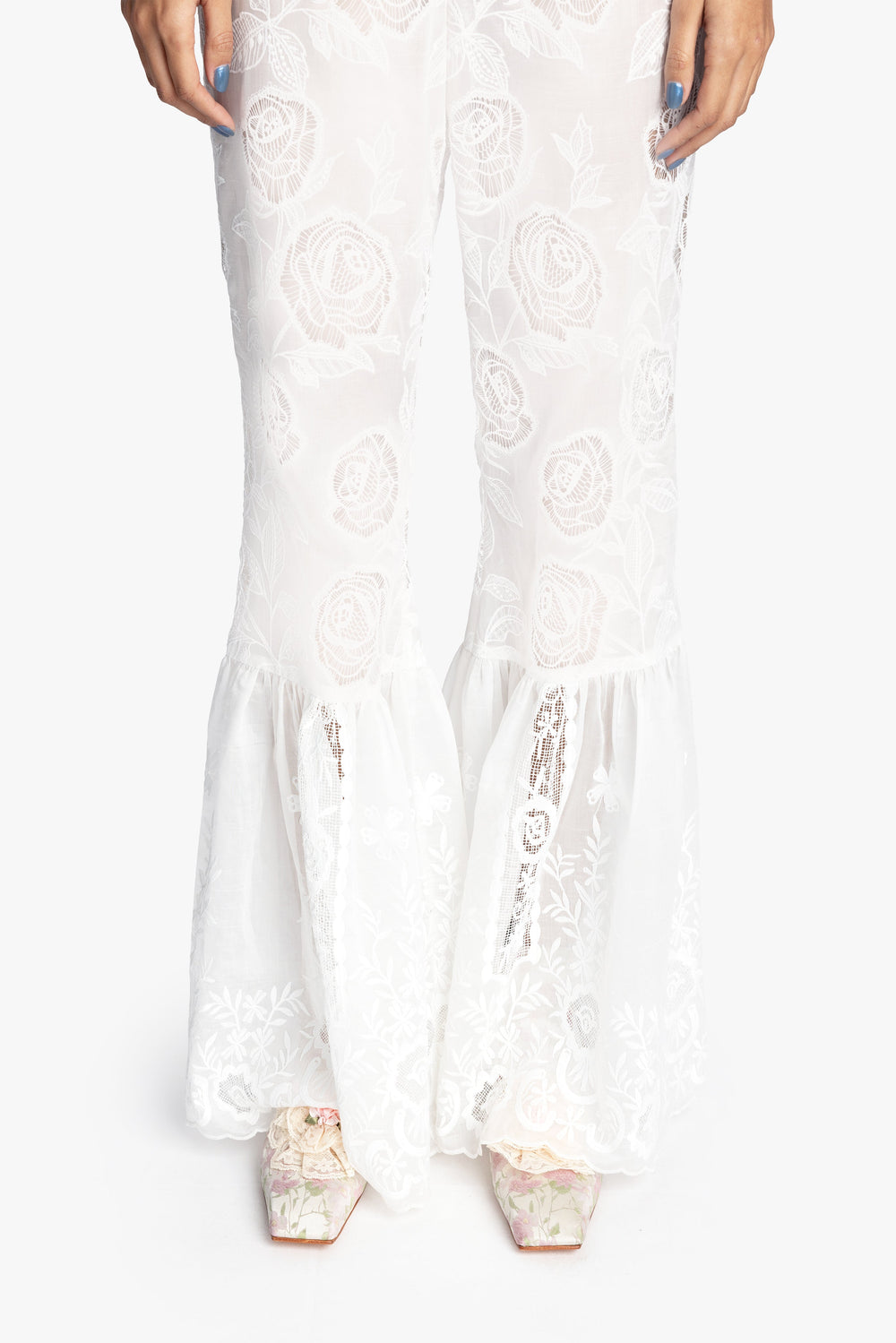 Cottage Rose Lace Pants - Anna Sui US