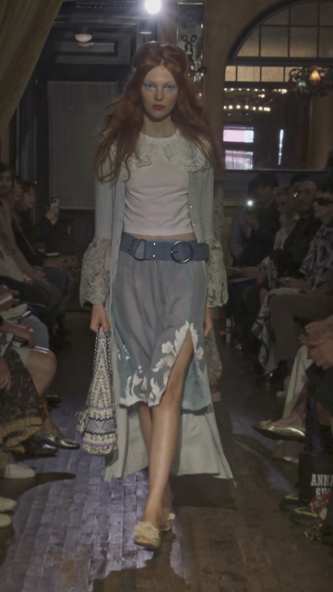 Nouveau Satin Applique Skirt - Anna Sui Discount