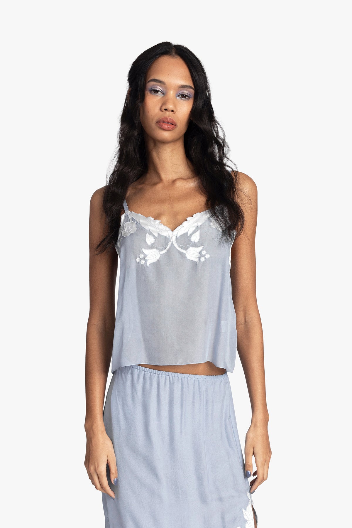 Nouveau Satin Applique Camisole - Anna Sui Online