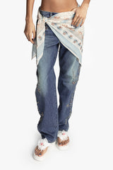 Heritage Scarf Print Chiffon Square Scarf - Anna Sui Outlet