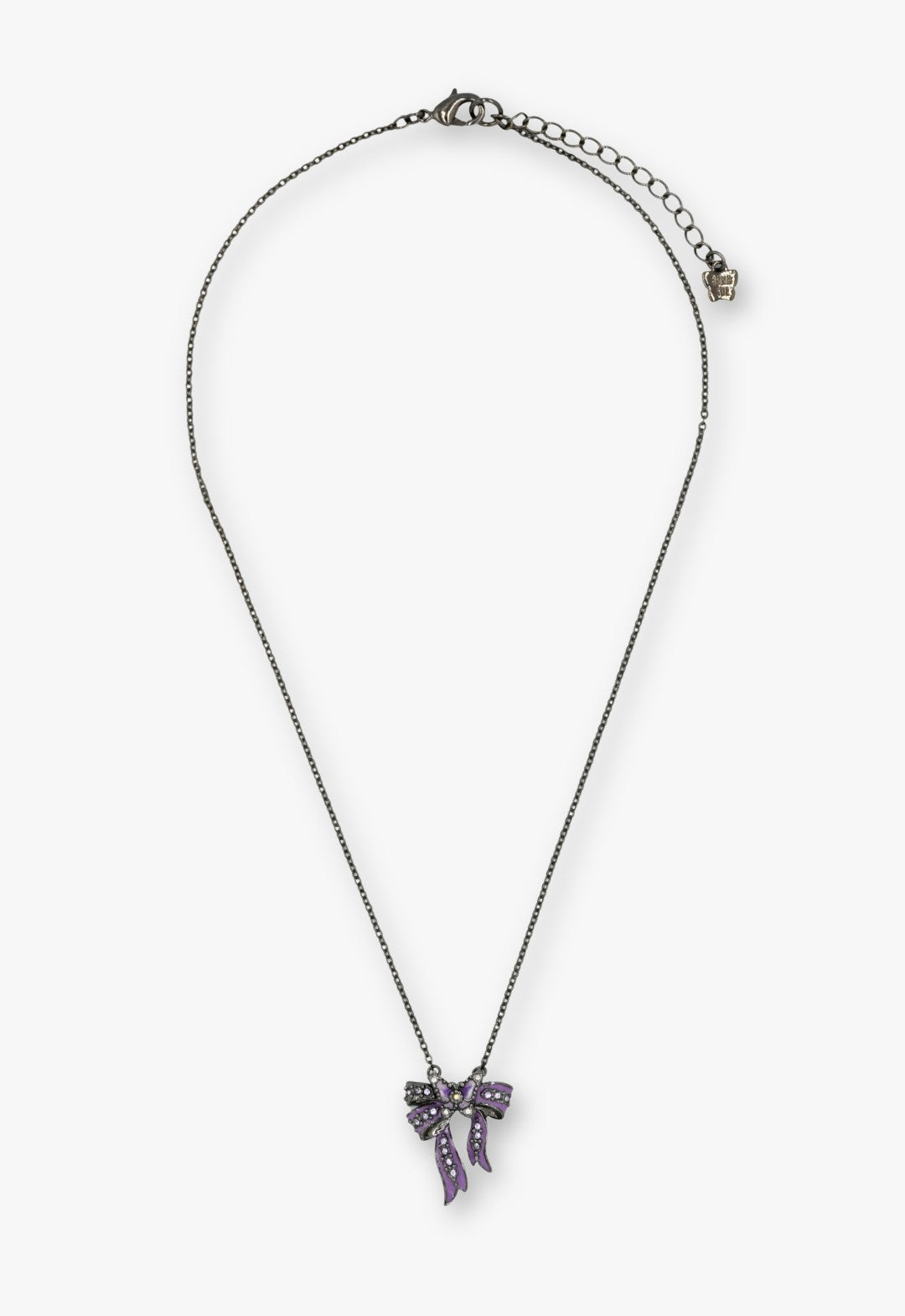 Dark Romance Butterfly Bow Necklace - Gunmetal - Anna Sui Outlet