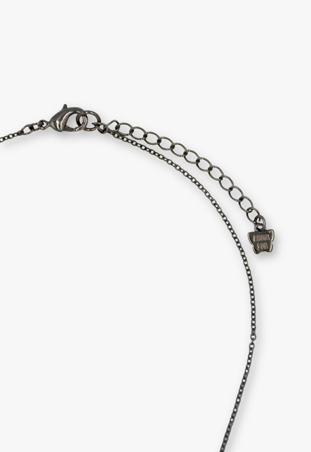 Dark Romance Butterfly Bow Necklace - Gunmetal - Anna Sui Outlet