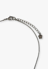 Dark Romance Butterfly Bow Necklace - Gunmetal - Anna Sui Outlet