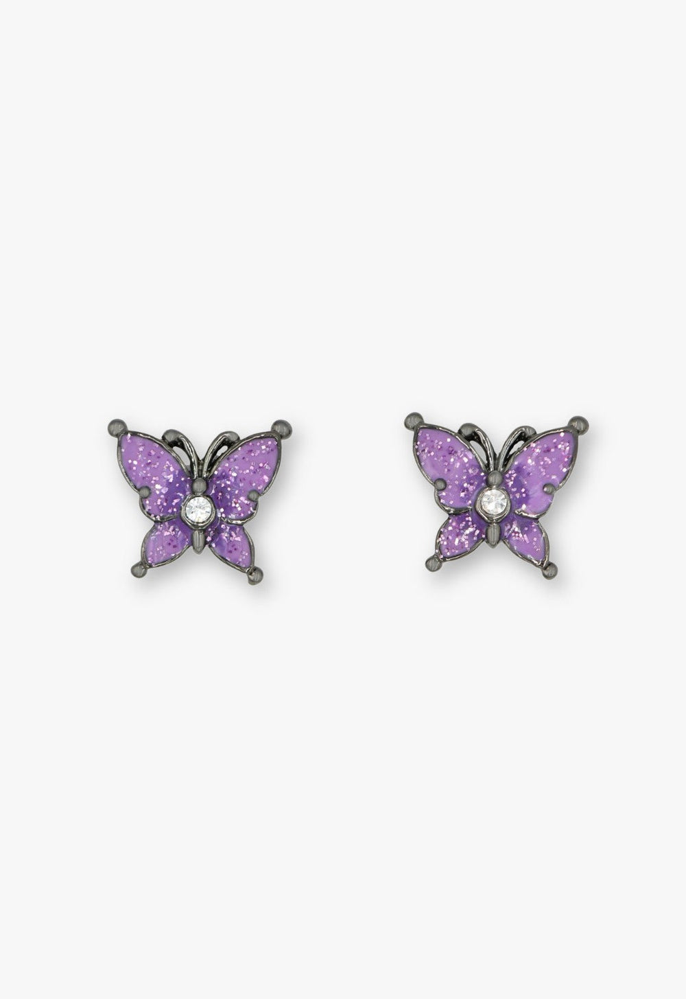 Twilight Gothic Butterfly Earrings - Gunmetal - Anna Sui Sale