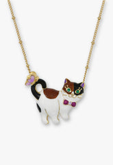 Calico Kitty Necklace - Gold - Anna Sui Discount