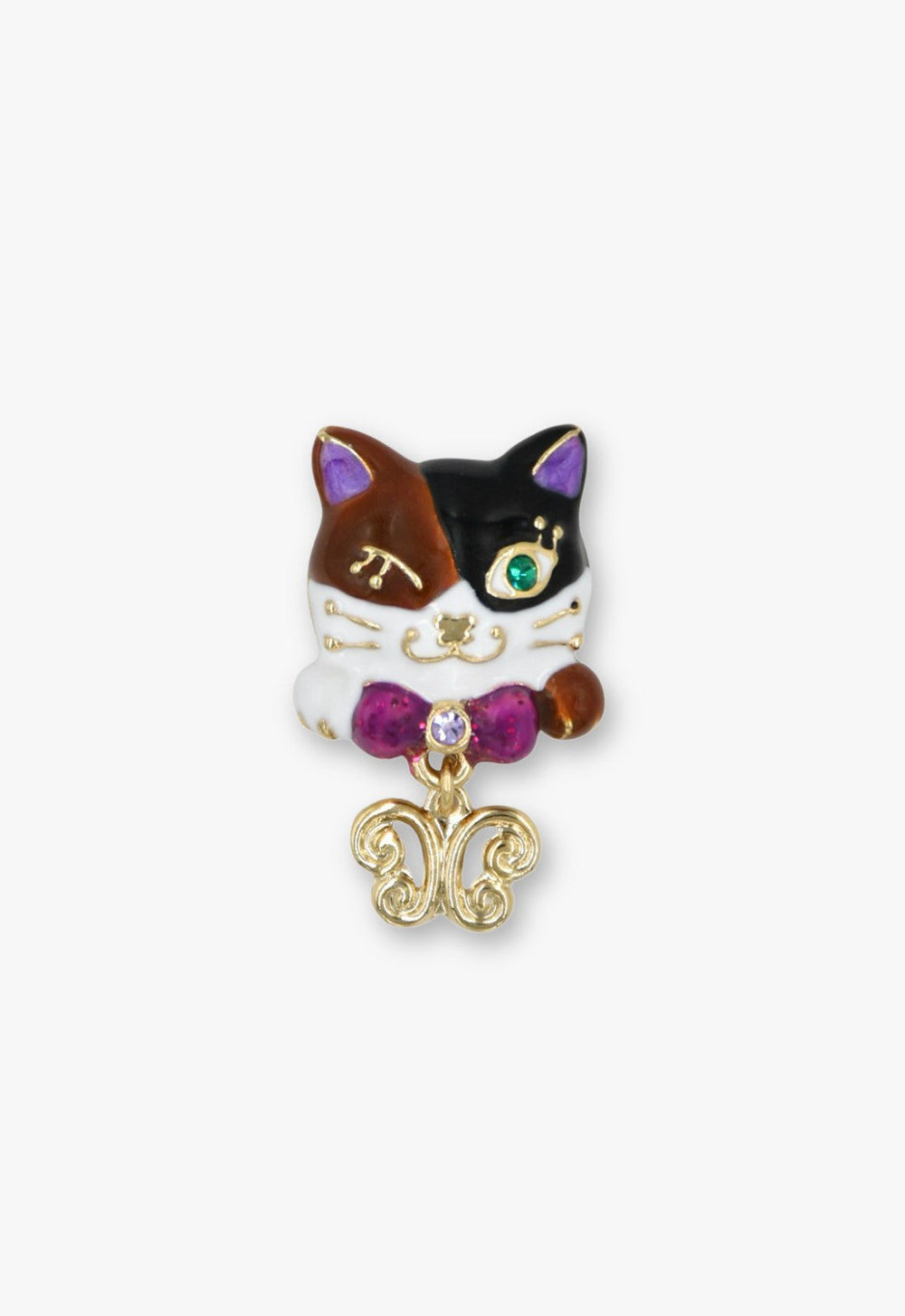 Wink & Wish Calico Cat Stud Earrings - Anna Sui US