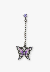 Dark Romance Butterfly Earrings - Gunmetal - Anna Sui US