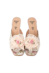 John Fluevog x Anna Sui Brocade Mules- Pink - Anna Sui Discount