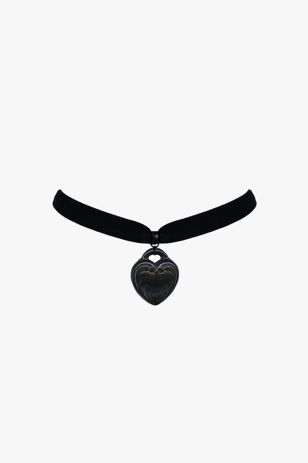 Large Retrolite Heart Velvet Choker - Anna Sui Sale