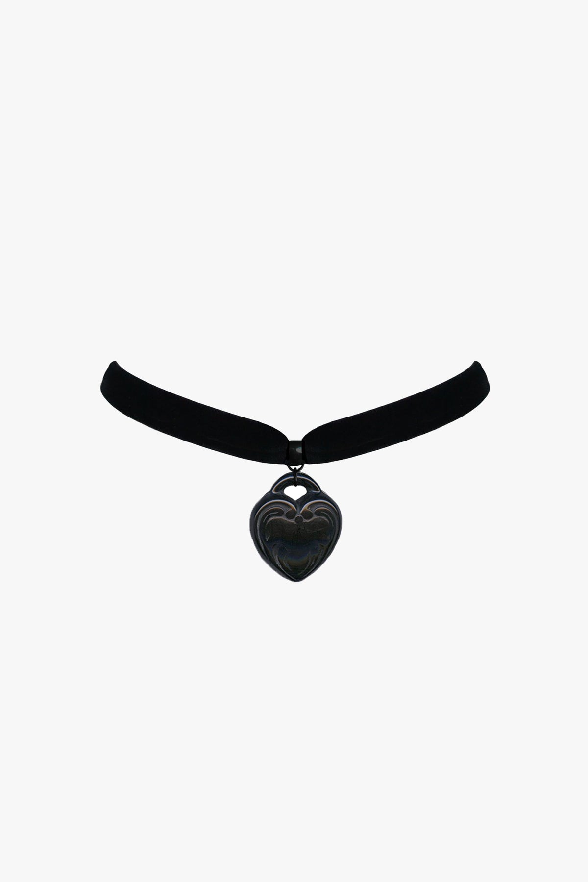 Large Retrolite Heart Velvet Choker - Anna Sui Sale