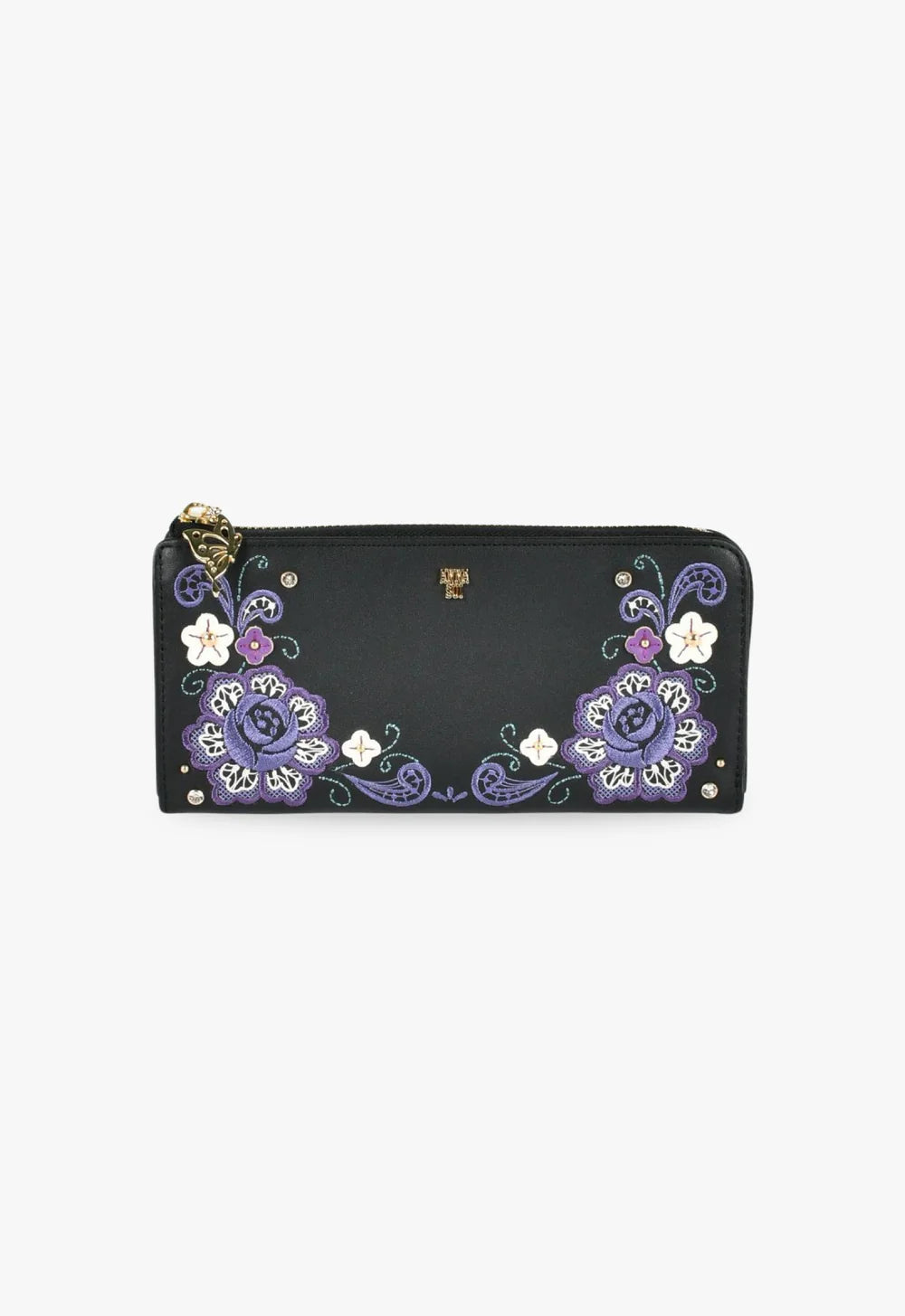 The Aria Wallet - Black - Anna Sui US