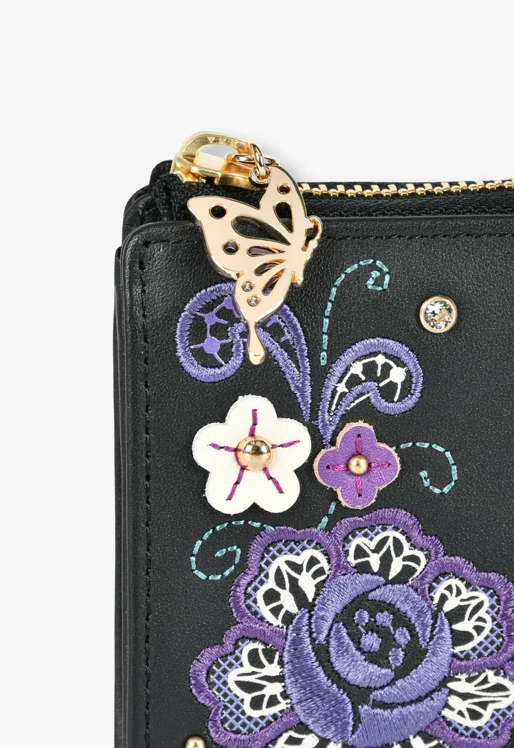 The Aria Wallet - Black - Anna Sui US