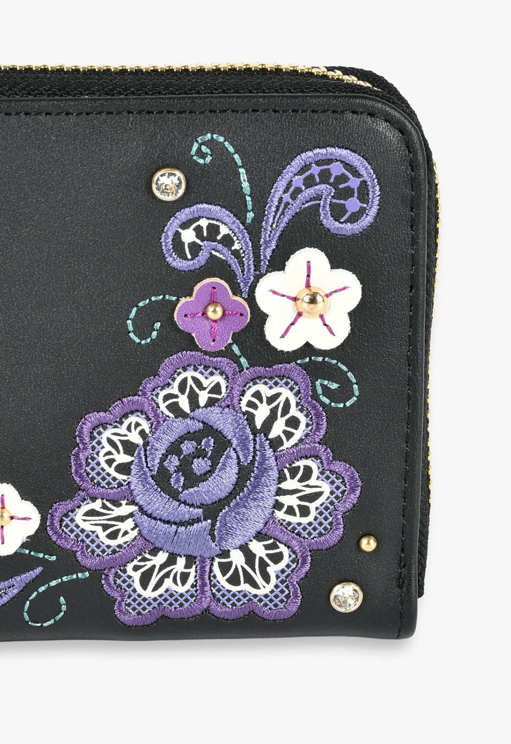 The Aria Wallet - Black - Anna Sui US