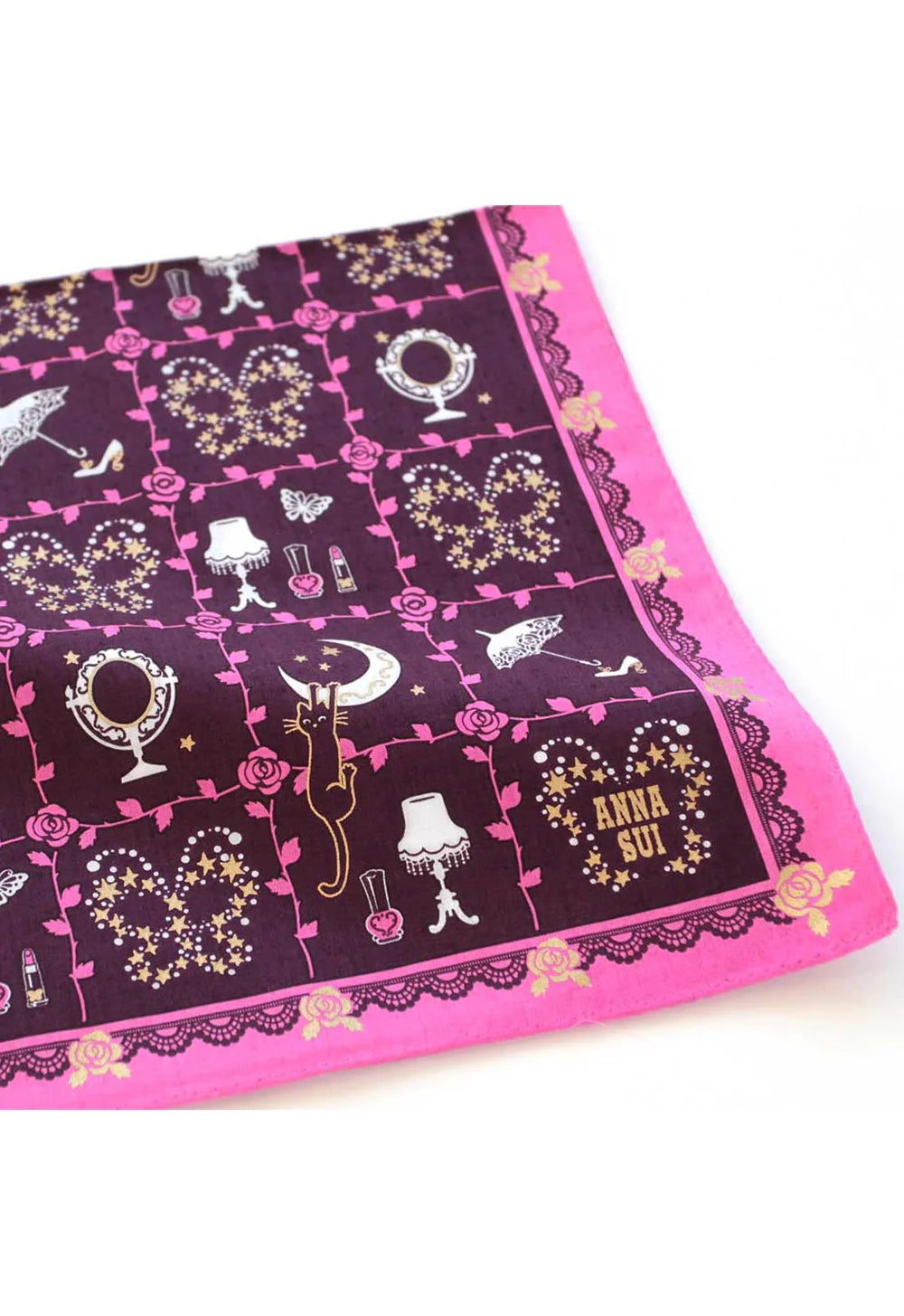 Rose Vine Decor Handkerchief - Anna Sui Sale